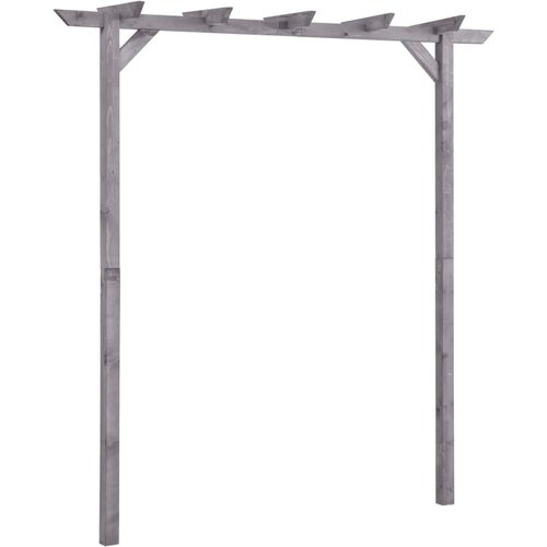 VidaXL Vrtna pergola siva 200 x 40 x 205 cm od impregnirane borovine Slike