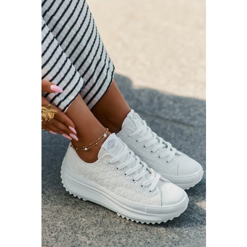 Lee Cooper Women's Sneakers With Embroidery On Platform Cene
