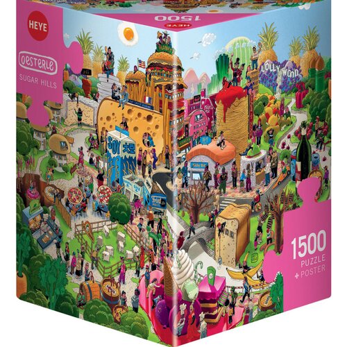 Heye puzzle triangle uli oesterle cartoon sugar hills 30048,1500 delova Slike