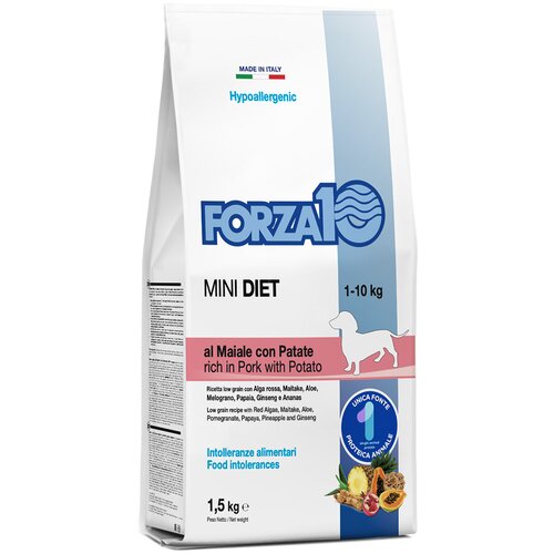 Forza10 Diet Dog Forza10 Mini Diet Low Grain s svinjino in krompirjem - Varčno pakiranje: 2 x 1,5 kg Slike