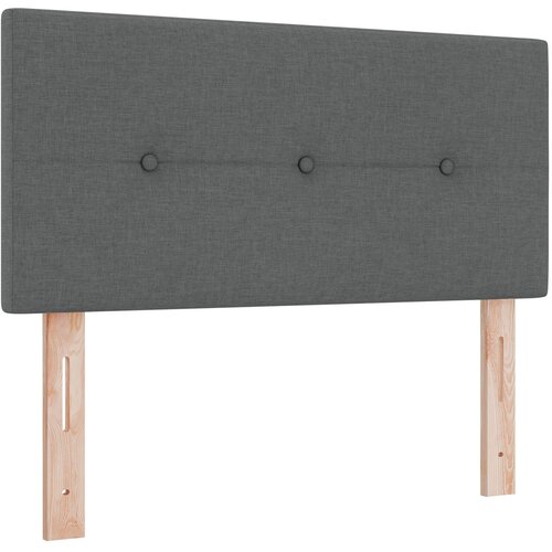 vidaXL LED uzglavlje s gumbima Tamno sivo 90 cm Tkanina Cene