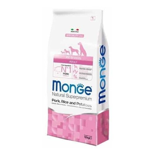 Monge natural superpremium dog all breeds puppy and junior monoprotein pork with rice and potatoes Cene