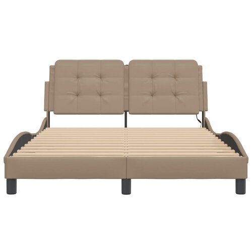  Okvir kreveta s LED-om bez madraca Zadar cappuccino 140x190 cm Slike