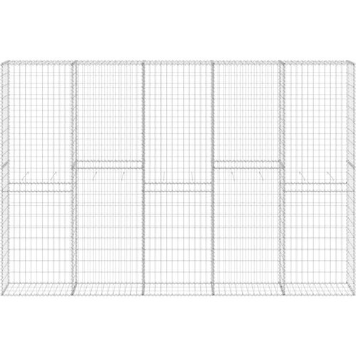 vidaXL Gabionska stena s pokrovi iz pocinkanega jekla 300x30x200 cm Cene