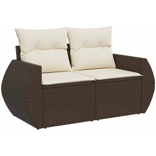  Set sofe 7 kom. Smeđa i krem bijela 243 x 243 x 85 cm Slike