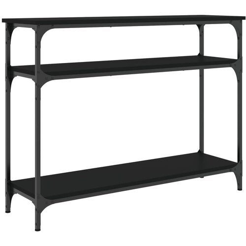 Maison Chic konzolna miza - miza ob steni črna 100x29x75 cm inženirski les, (21786315) Slike