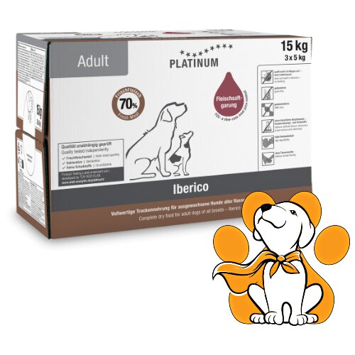 Platinum Dog Adult Iberico 3x5kg, Ukusna Hrana Za Pse Sa Iberico Svinjetinom Slike