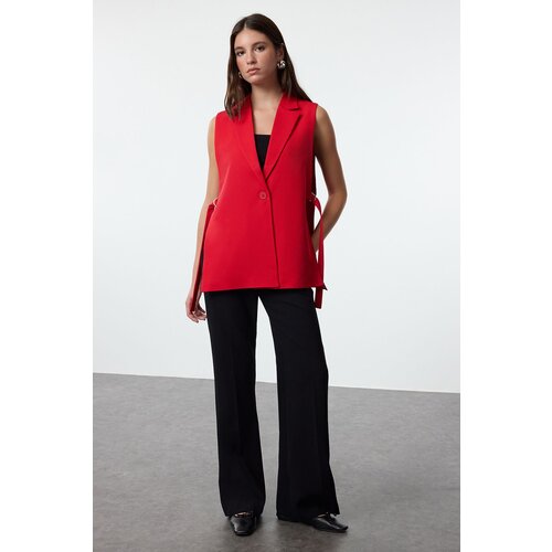 Trendyol red fitted accessory detailed woven vest Slike