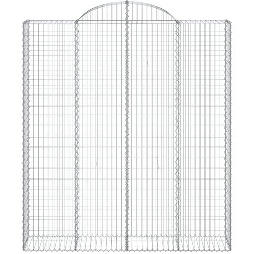  Lučne gabionske ko&amp;scaron;are 5 kom 200x50x220/240cm pocinčano željezo Slike