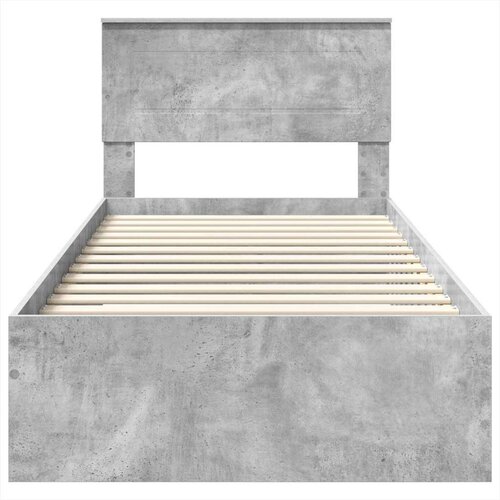  Okvir za krevet s uzglavljem Betonski sivi 100 x 200 cm Slike