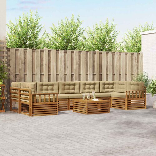  Set vanjskih sofa 8 kom. Prirodna i bež Cijene