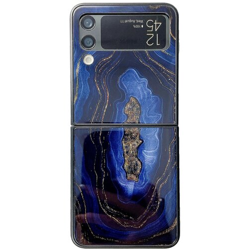 INORCO Za Samsung Galaxy Z Flip3 5G marmorni vzorec telefonska torbica steklo+PC zaščitni ovitek za telefon, (22034506) Cene