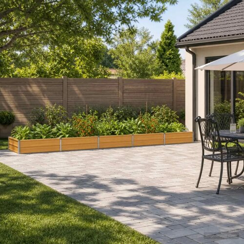  Povi&scaron;eni vrtni krevet Prirodna 400 x 80 x 24 cm - 400 x 80 x 24 cm Prirodna Cijene