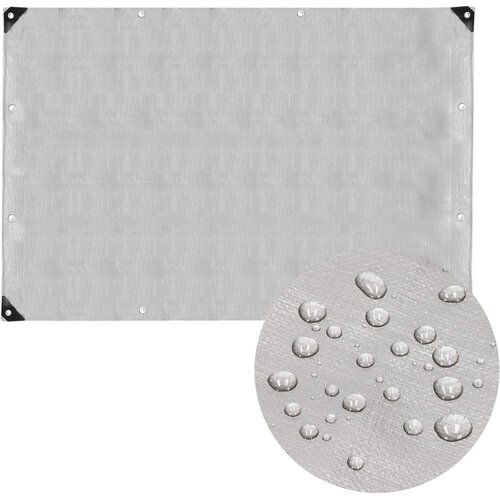  Springos&amp;reg; Cerada Protiv Ki&amp;scaron;e - Siva/Crna 3 x 5 m Slike