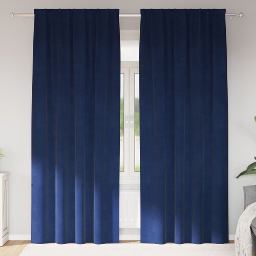 vidaXL zavjese Tamno plava Poliester 140 x 225 cm Dekorativni umetci Cijene