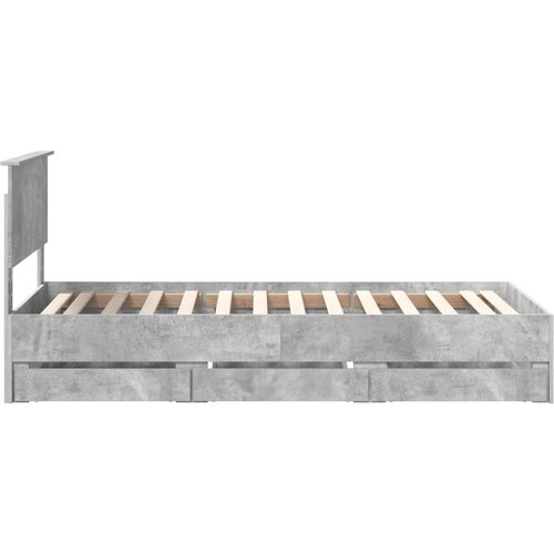  Okvir za krevet s ladicama Betonski sivi 90 x 200 cm - Beton siva 90 x 200 cm Slike