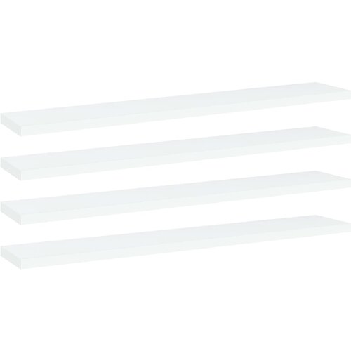 VidaXL Police za knjige 4 kom bijele 60x10x1,5 cm konstruirano drvo Slike