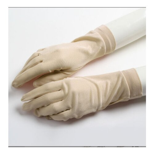 INF Luksuzne ženske rokavice iz 100 % murvine svile Beige, (21685913) Cene