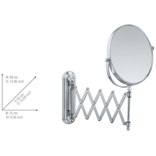 Wenko 3656241100 - Kozmetičko ogledalo TELESCOPE DELUXE 23x38 cm sjajni hrom Slike