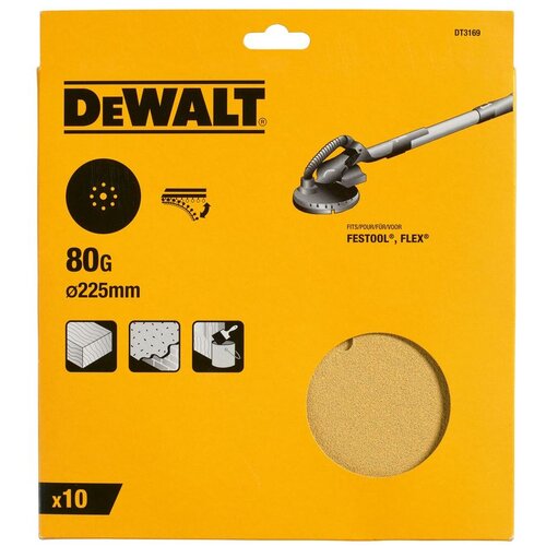 Dewalt BRUSNI PAPIR GRANULACIJE 80 G 225 MM ZA SFMEE, 10 DT3169 Slike