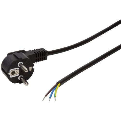 Logilink tok priključni kabel [1x kotni varnostni mo&scaron;ki konektor - 1x prosti konec] 1.50 m črna, (20415073) Cene