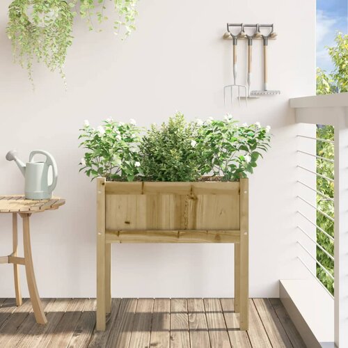  Vrtne sadilice s nogama 70x31x70 cm od impregnirane borovine Slike
