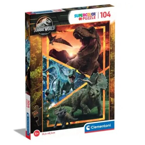 Clementoni 104-delna Supercolor sestavljanka Dinozavri Jurski svet - Cene