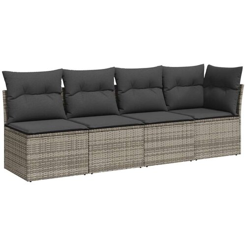 VidaXL 7-dijelni set vrtnih sofa sivi od poliratana Slike