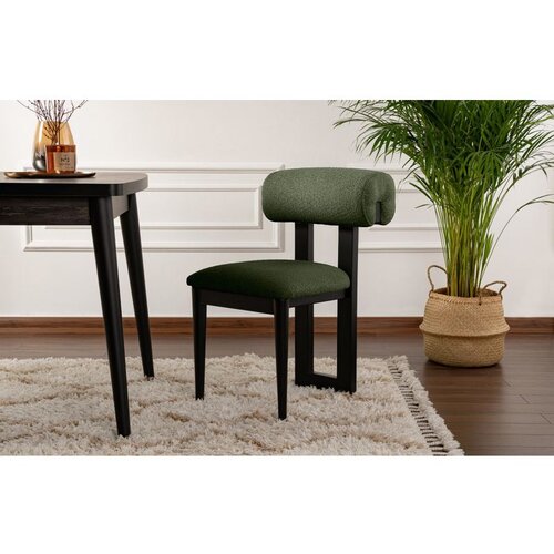 Hanah home Natura - Black, Dark Green Dark GreenBlack Chair Set (2 Pieces) Cene