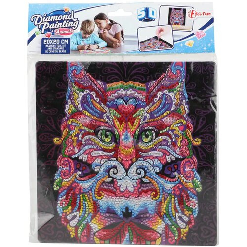 Magic Toys Slika s dijamantima: Set za dijamantno slikanje mačke 20x20 cm Cene