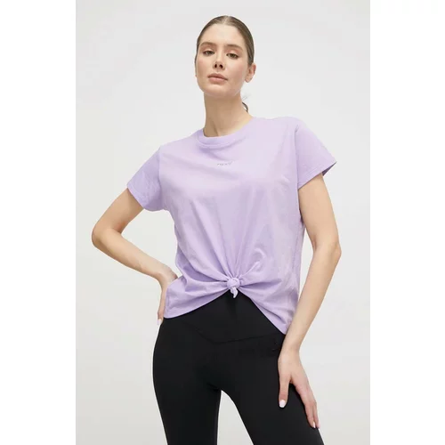 Dkny Bombažna kratka majica ženski, vijolična barva