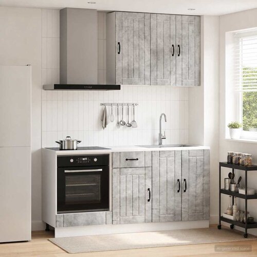  Kuhinjska jedinica LUCCA 5 pcs Betonska siva Konstruirano drvo Cijene