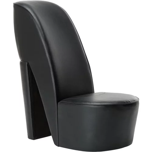 Stolica u obliku visoke pete od umjetne kože crna