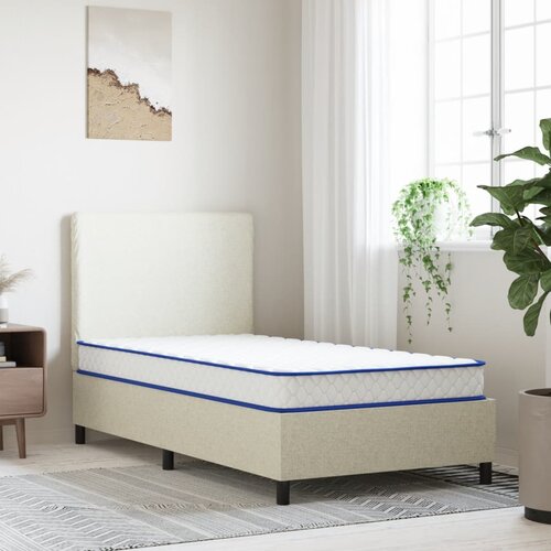 vidaXL Vzmetnica s spominsko peno bela 90x190x17 cm Cene