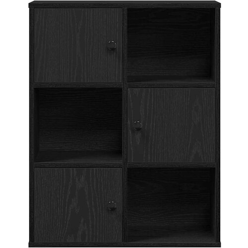 VidaXL Regal za knjige crni hrasta 60x24x76,5 cm od konstruiranog drva Slike