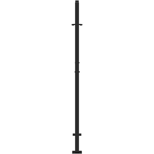 VidaXL Vrtna vrata crna 105x155 cm čelični dizajn u tragovima Slike
