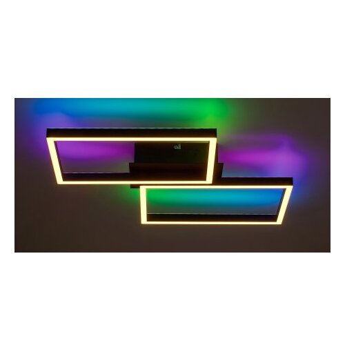 Rabalux led plafonjera ludano rgb dimabilna crna Slike