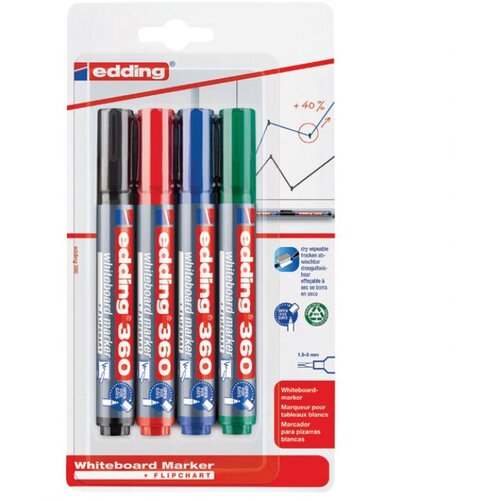 Marker ZA BIJELU PLOČU 1,5-3 MM EDDING 360/4 S BLISTER Cijene