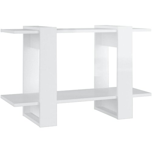 Maison Chic Knjižna omara - Knjižni regal visok sijaj bela 80x30x51 cm, (21723334) Slike