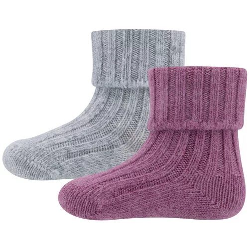 EWERS Čarape siva melange / tamno roza