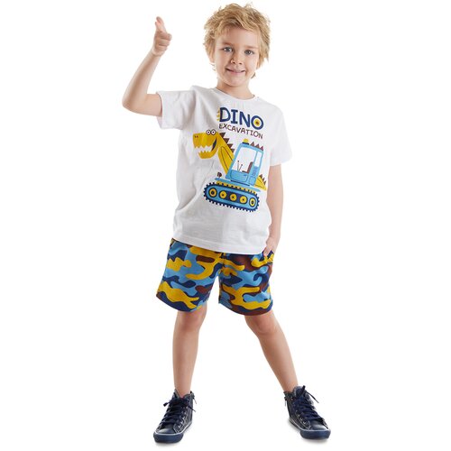 Denokids Dino Goose Boy T-shirt Camouflage Shorts Set Slike