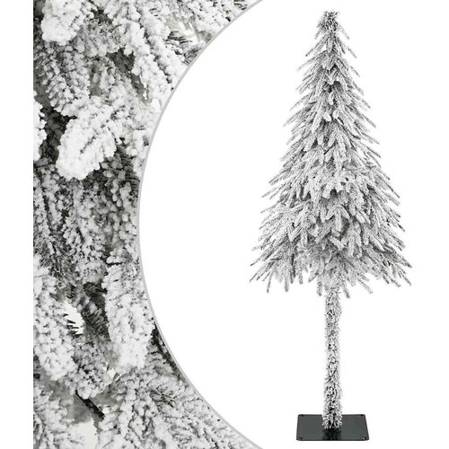 VidaXL Umestno božično drevo Bela 58 x 58 x 120 cm Plastika in kovina Slike