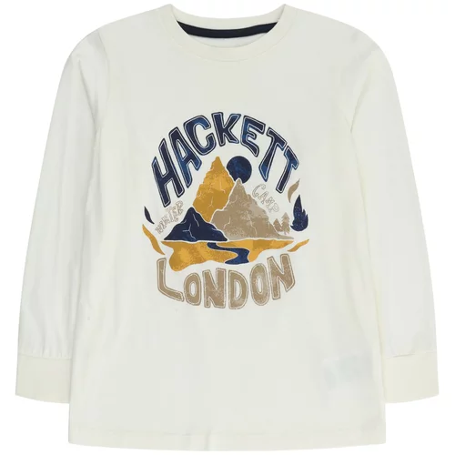 Hackett London Majica modra / svetlo rjava / oranžna / bela
