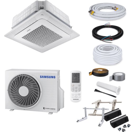 Samsung AC035RNNDKG/EU&amp;ndash;AC035RXADKG/EU 3.5kW Windfree stropna kasetna klima z montažo Slike