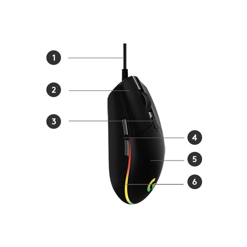 Logitech gejmerski mi&amp;scaron; G203 (crni) Slike