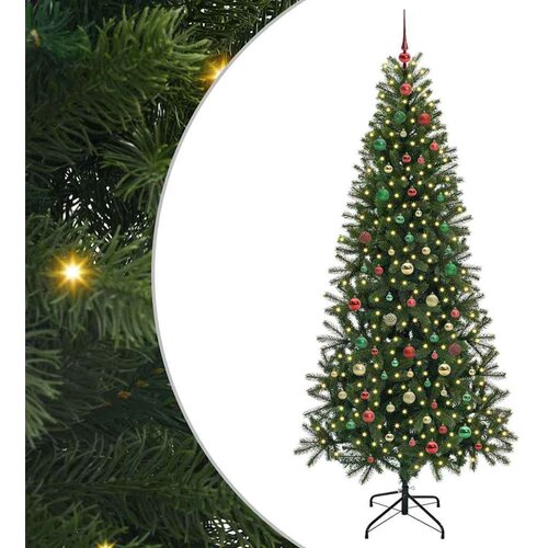 vidaXL Umestno božično drevo med 300 LED Zelena 210 cm PE in PVC Cene