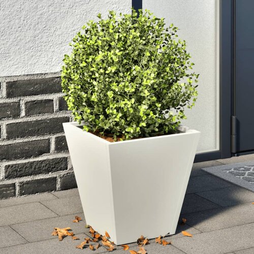 vidaXL Vrtne sadilice 2 kom bijele 30x30x30 cm čelične Cijene