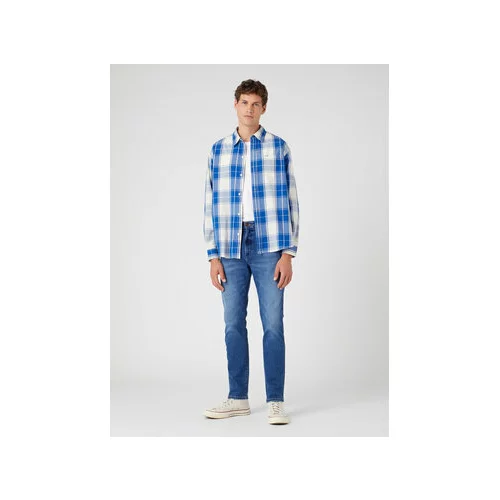 Wrangler Srajca W5D64MXV2 Modra Relaxed Fit