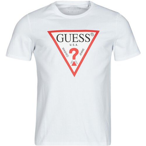 Guess cn ss original logo tee bijela Slike
