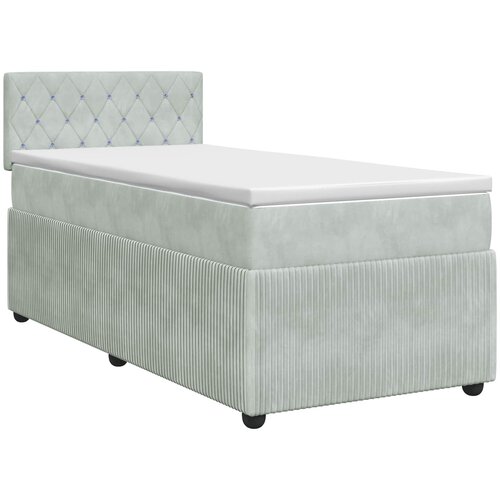  Boxspring krevet s madracem Svjetlosiva 100 x 200 cm Bar&amp;scaron;un Zelena Slike